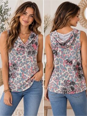 Sew in Love Sleeveless Hoodie Super Soft Top